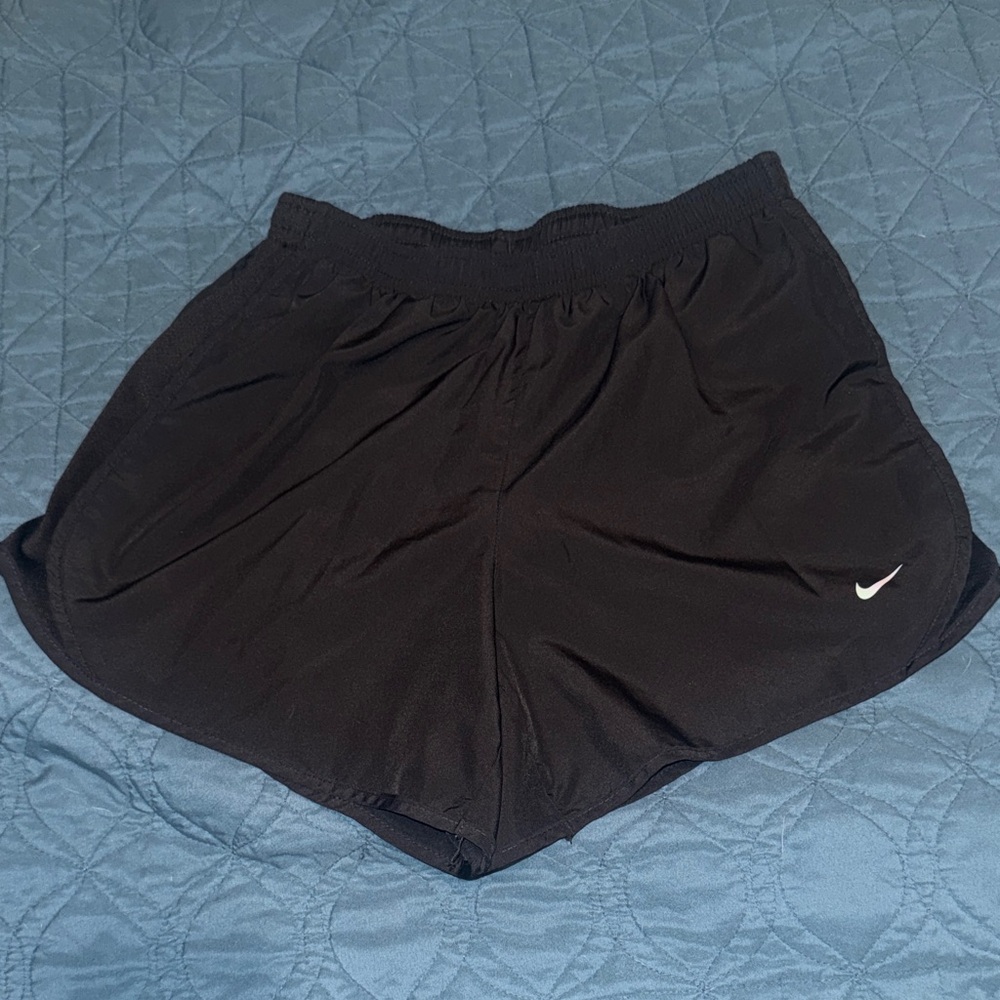 Nike Black Running Shorts with White Swoosh